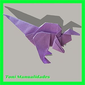 DINOSAURIO DE ORIGAMI | Spinosaurus de papel | Toni Manualidades